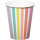 Pappbecher Streifen Pastell