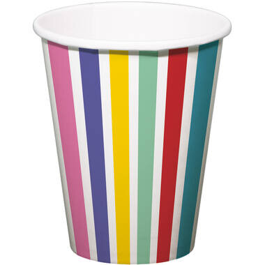 Pappbecher Streifen Color Pop