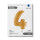 Folienballon Zahl 4 gold