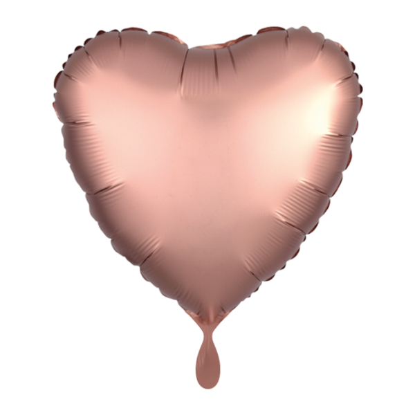 Folienballon SC - Herz Rose Gold Silk Lustre