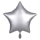 Folienballon SC - Stern Silber Silk Lustre