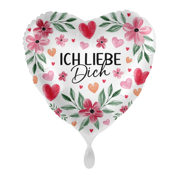 Folienballon Rosy Romance Ich liebe dich