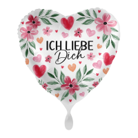 Folienballon Rosy Romance Ich liebe dich