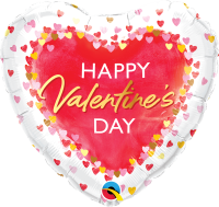 Folienballon Valentines Watercolor Hearts