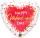 Folienballon Valentines Watercolor Hearts