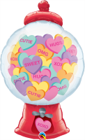 Folienballon Candy Hearts Gumball Machine