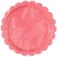 Pappteller Neon Pink