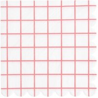 Servietten Raster Weiß / Neon Pink