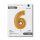 Folienballon Zahl 6 gold