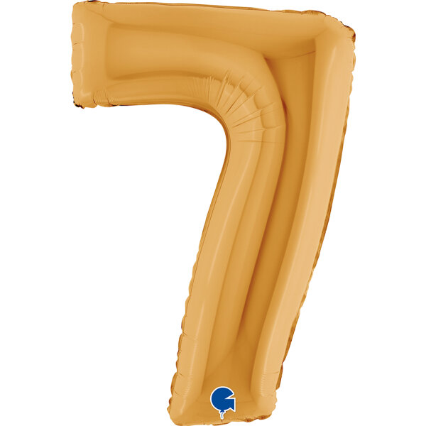 Folienballon Zahl 7 gold