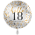 Folienballon Zahl 18 Happy Birthday Konfetti groß