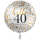 Folienballon Zahl 40 Happy Birthday Konfetti groß