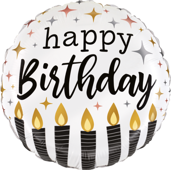 Folienballon - HBD - Satin Candles