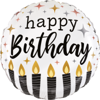 Folienballon - HBD - Satin Candles
