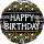 Folienballon HBD - Mud Cloth Print Birthday