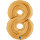 Folienballon Zahl 8 gold