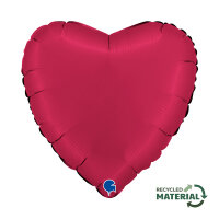 Folienballon SC - Herz Satin Cherry