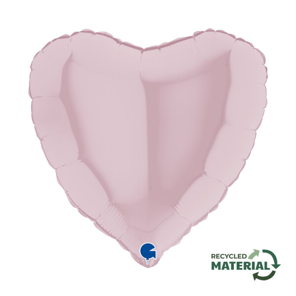Folienballon SC - Herz (B) Satin Pink Pastell