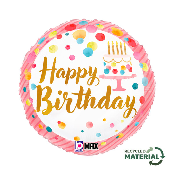 Folienballon HBD - Happy Birthday pink Party