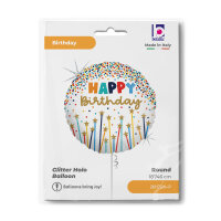 Folienballon HBD - Happy Birthday Sternenkerzen
