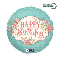 Folienballon HBD - Happy Birthday Vintage