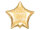 Folienballon HNY - Stern Happy New Year gold