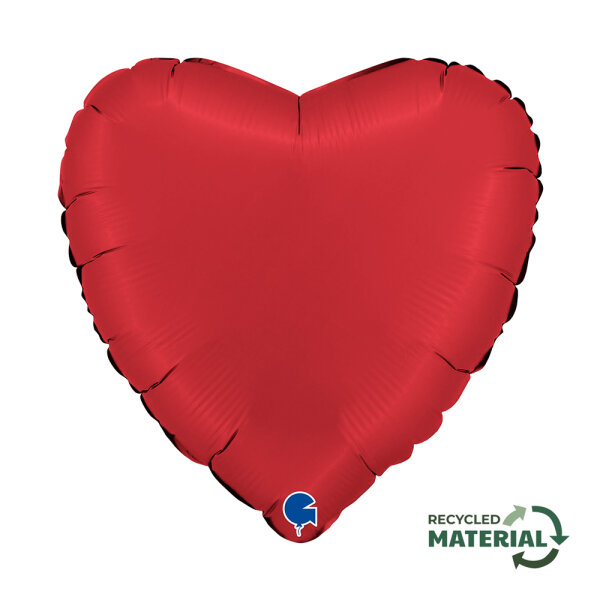 Folienballon SC - Herz Satin Rubin Red
