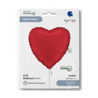 Folienballon SC - Herz Satin Rubin Red