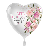 Folienballon - HBD - Beautiful Flowers