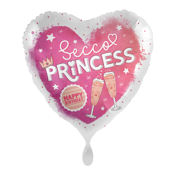 Folienballon - HBD - Secco Princess