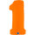 Folienballon Zahl 1 - Matte Orange