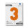 Folienballon Zahl 3 - Matte Orange