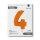 Folienballon Zahl 4 - Matte Orange