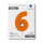 Folienballon Zahl 6 - Matte Orange