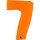 Folienballon Zahl 7 - Matte Orange