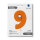 Folienballon Zahl 9 - Matte Orange