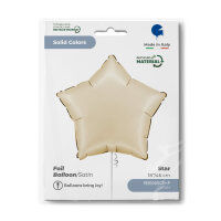 Folienballon SC - Stern Satin Cream