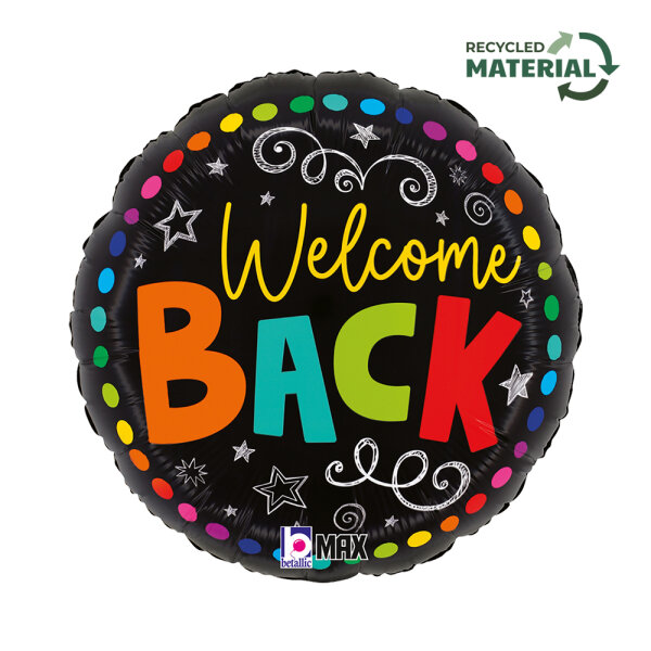 Folienballon Welcome - Back Colorful