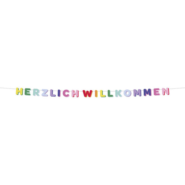 Bannergirlande Welcome - Herzlich Willkommen