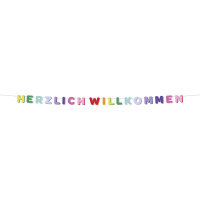 Bannergirlande Welcome - Herzlich Willkommen