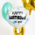 Folienballon HBD - Birthday Stars Blue / Gold