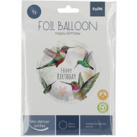 Folienballon HBD - Birthday Kolibri