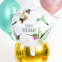 Folienballon HBD - Birthday Kolibri
