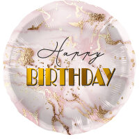 Folienballon HBD - Marble Pink