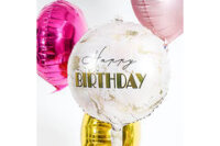 Folienballon HBD - Marble Pink