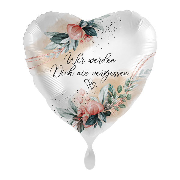 Folienballon Trauer - Wir werden dich nie vergessen