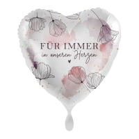 Folienballon Trauer - Für immer in unseren Herzen