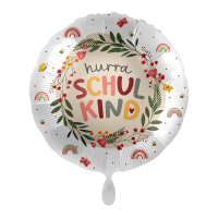Folienballon Einschulung - Hurra Schulkind BoHo