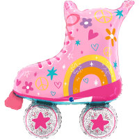 Folienballon Roller Skate pink