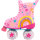 Folienballon Roller Skate pink